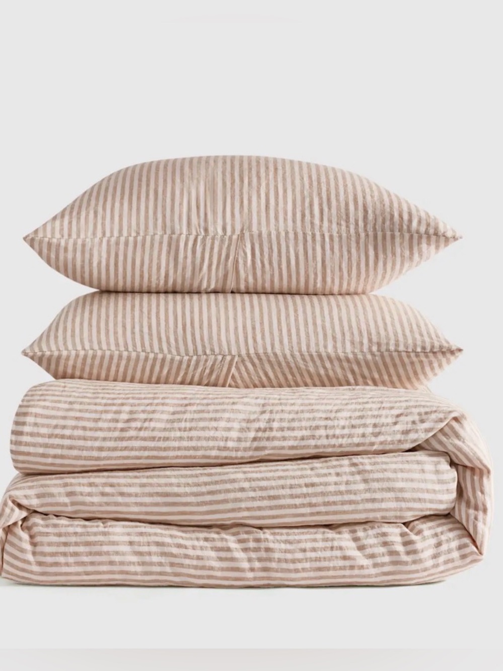 Quince F/Q European Linen Stripe Duvet Cover Set